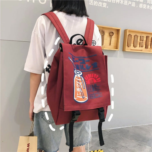 Kawaii Anime Print Nylon Backpack