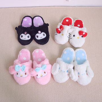 Kawaii Fuzzy Kuromi Slippers