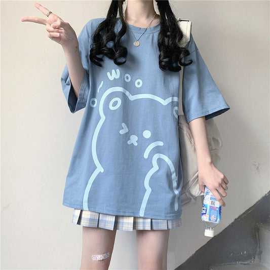 Kawaii Woo Bear Soft Girl T-shirt