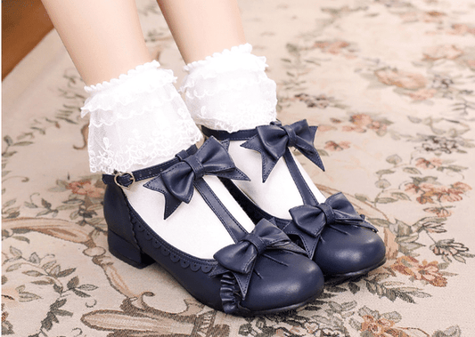 Pink Bow Lolita Shoes