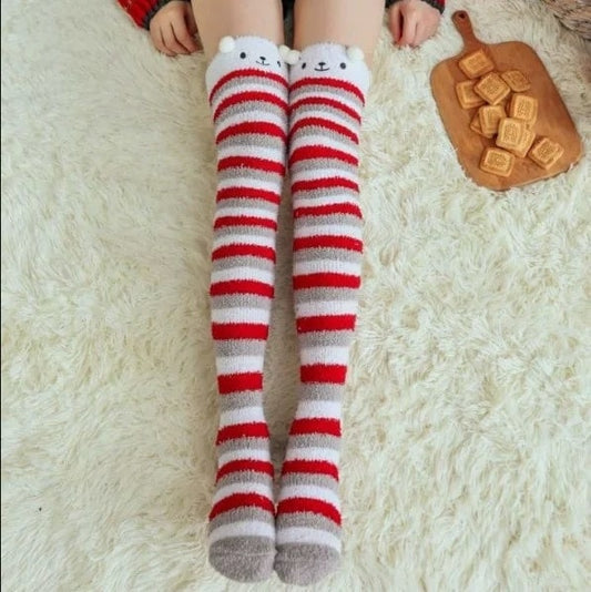 Cute Japanese Mori Girl Thigh High Socks