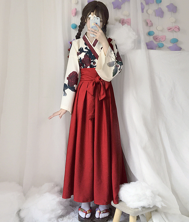 Japanese Style Long Dress Maxi Dress Japanese Style Formal Dress Japanese  Inspired Dresses