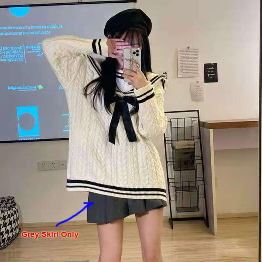 Japanese Cute Sailor Collar Sweater