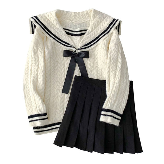 Japanese Cute Sailor Collar Sweater