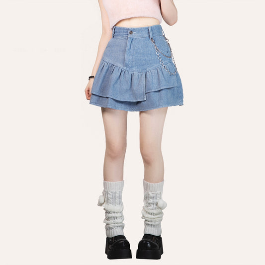 Japanese Y2K Style Retro Denim Skirt