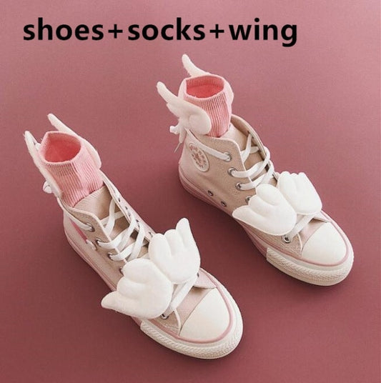 Pink Cardcaptor Sakura Wings Canvas Shoes