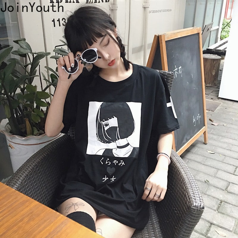 Kawaii Girly Letter Print Vintage T-Shirt