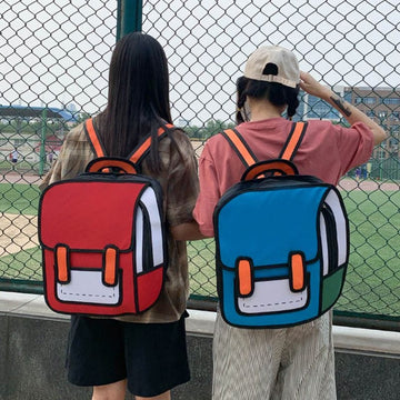 Kawaii 2d Cartoon Canvas Backpack