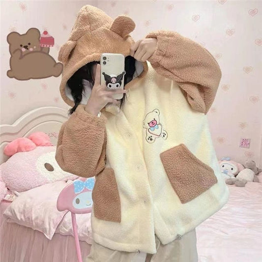 Kawaii Bear Biscuit Harajuku Hoodie