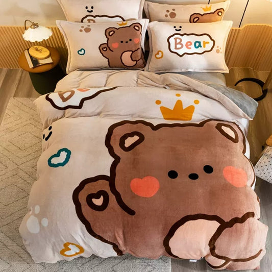 Kawaii Cute Bear Bedding Set