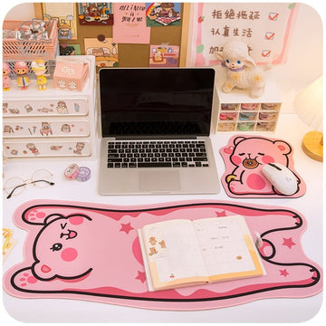 Kawaii Strawberry Bear Desk Pad