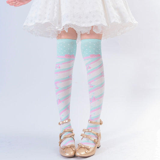 Kawaii Candy Color Lolita Knee Socks