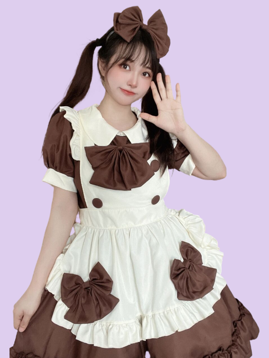 Kawaii Chocolate Lolita Maid Dress