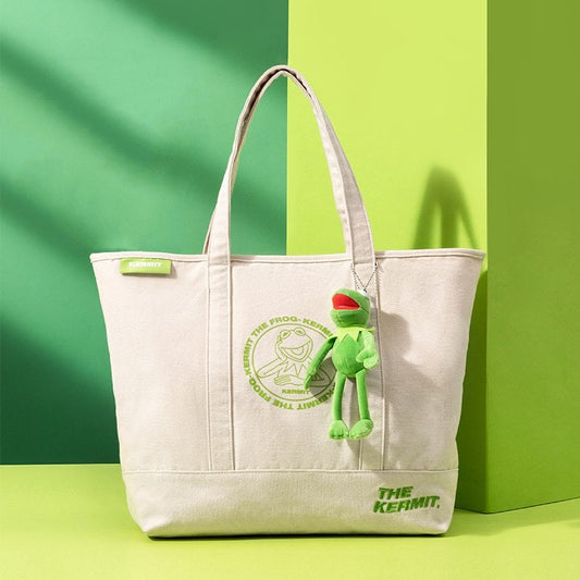 Kawaii Cute Cartoon Frog Canvas Shoulder Bag