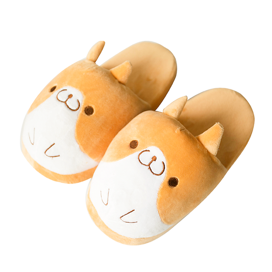 Kawaii Cute Shiba Plush Slippers