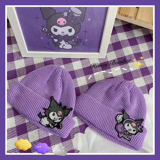 Kawaii Cute Kuromi Woolen Hat