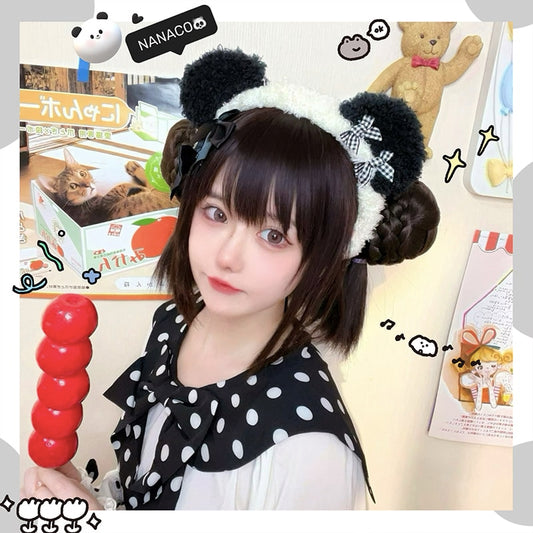 Kawaii Cute Panda Bow Plush Headband