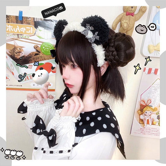 Kawaii Cute Panda Bow Plush Headband