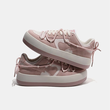 Kawaii Fashion Pink All-match Platform Sneakers