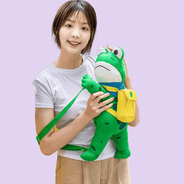 Kawaii Fun Cartoon Frog Doll Backpack