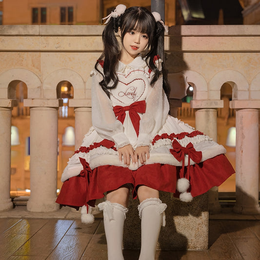 Kawaii Girl Red Lolita Jsk Dress