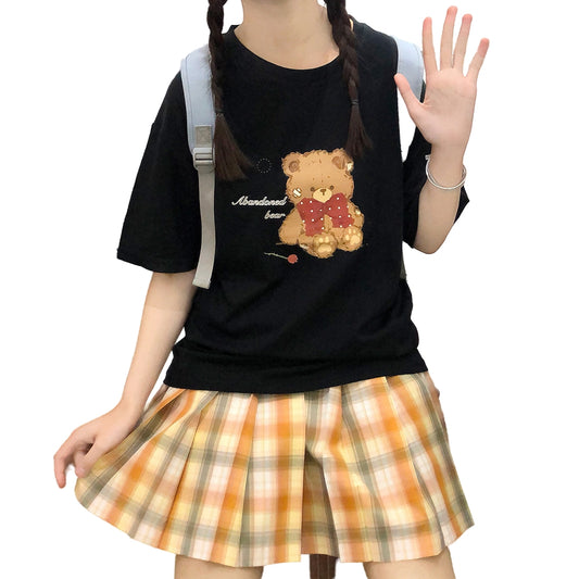 Kawaii Japanese Bear Print T-shirt