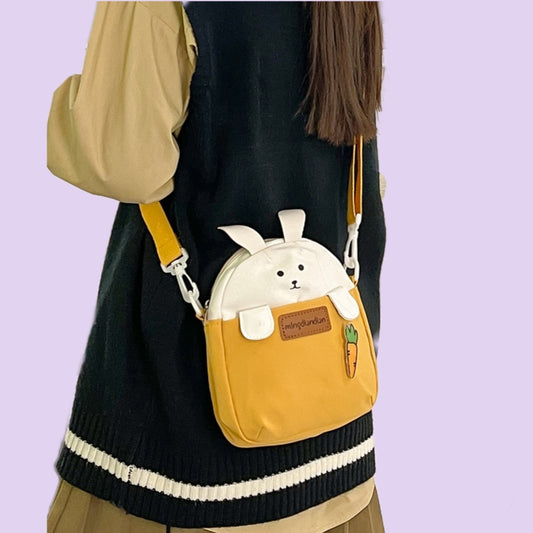 Kawaii Japanese Cartoon Rabbit Canvas Messenger Bag