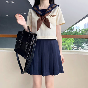 Kawaii Japanese Summer Full Set Sailor School Uniform