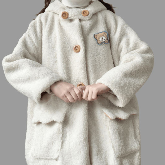 Kawaii Japanese Versatile Lamb Wool Coat