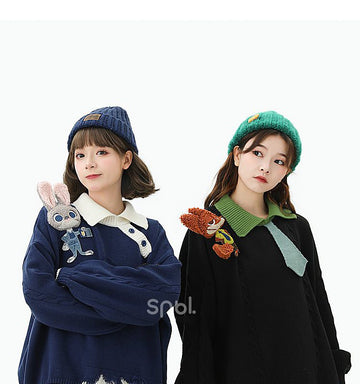 Kawaii Judinick Fake Two-piece Knitted Sweater