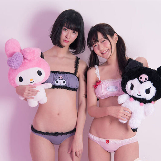 Kawaii Kuromi Cute Goth Underwear Set