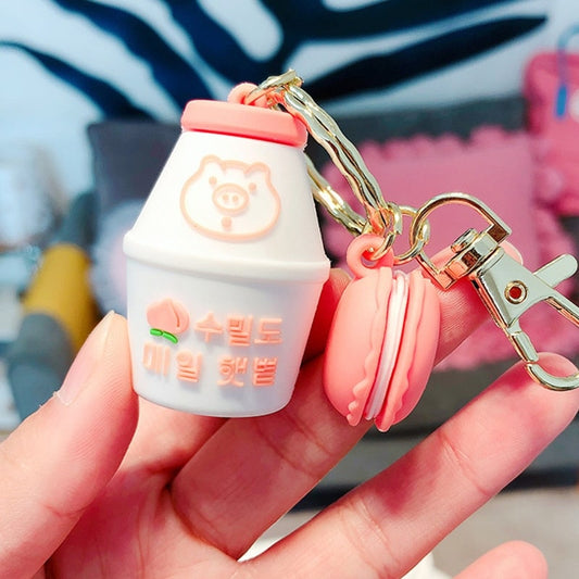 Kawaii Peach Milk Bottle Airpods Case