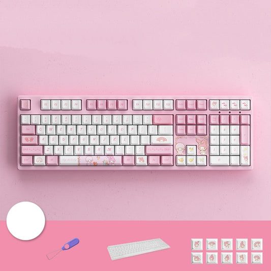 Kawaii Pink Aesthetic My Melody Mechanical Keyboard