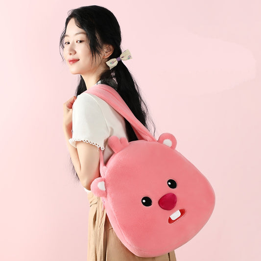 Kawaii Plush Beaver Shoulder Bag