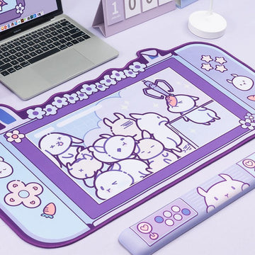 Kawaii Rabbit Trap Gaming Mouse Pad.