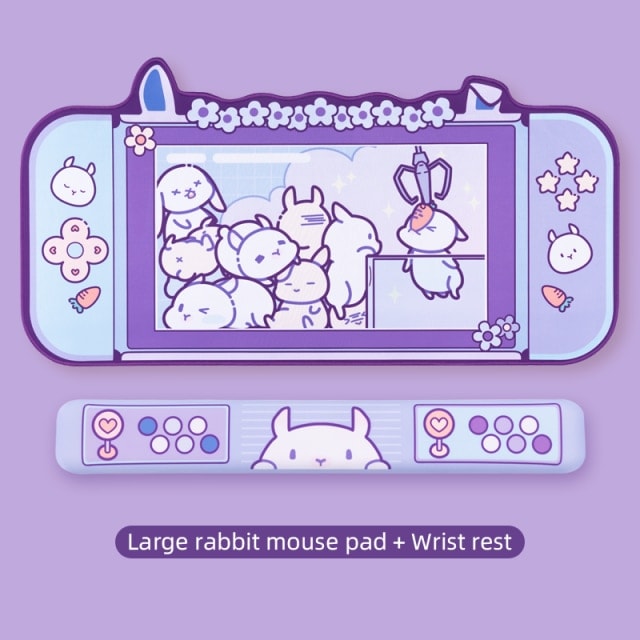 Kawaii Rabbit Trap Gaming Mouse Pad.