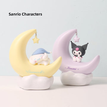 Kawaii Sanrio Cinnamoroll Kuromi Moon Night Light