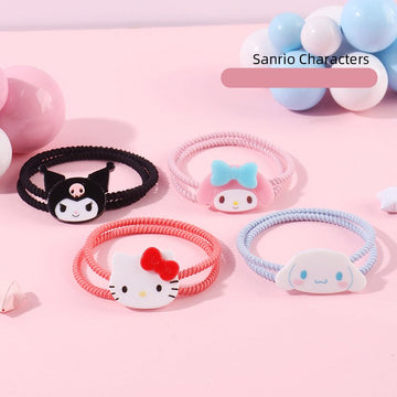 Kawaii Sanrio Cute Face Double Ring Hair Tie