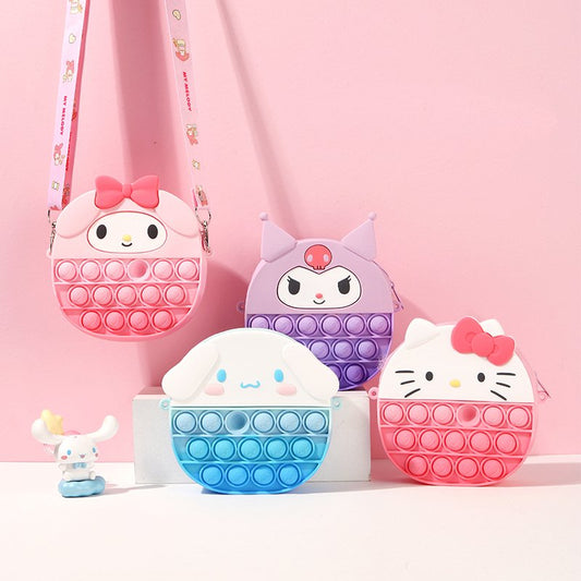 Kawaii Sanrio Decompression Peas Diagonal Bag