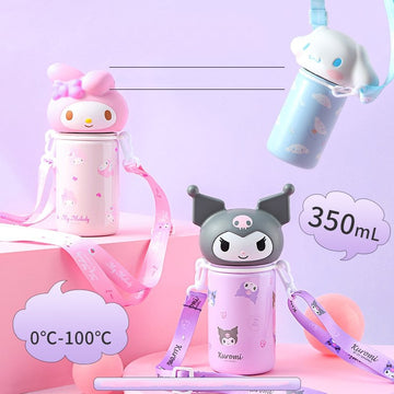 Kawaii Sanrio Kuromi Cinnamoroll Doll Portable Water Cup