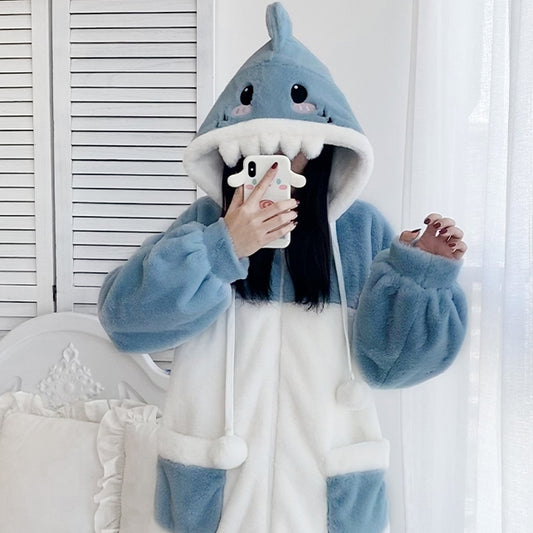 Kawaii Shark Plush Hoodie