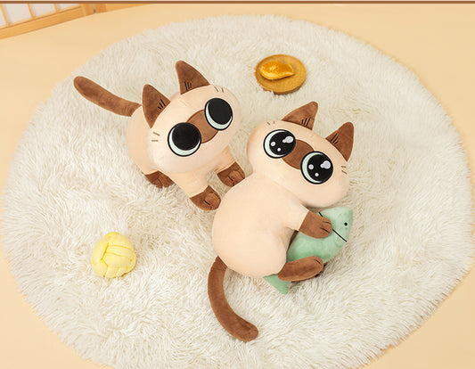 Kawaii Siamese Cat Plush Doll Toy