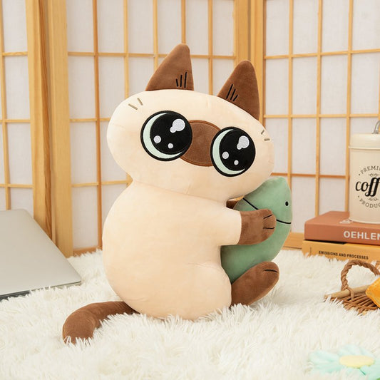 Kawaii Siamese Cat Plush Doll Toy