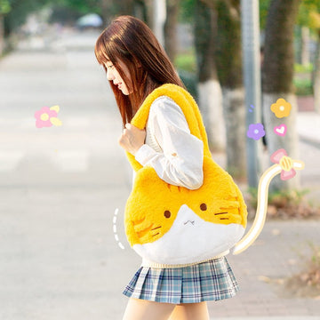 Kawaii Small Cat Plush Shoulder Bag