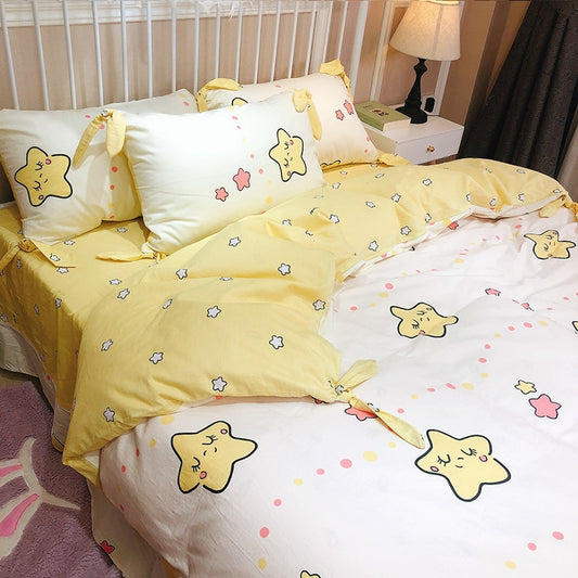 Kawaii Cute Star Bedding Set