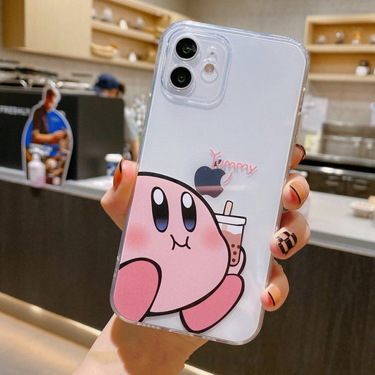 Kawaii Star Kirby Transparent iPhone Case