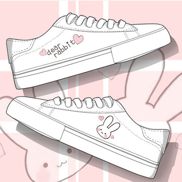 Kawaii Sweet All-match Cartoon Pattern Sneakers