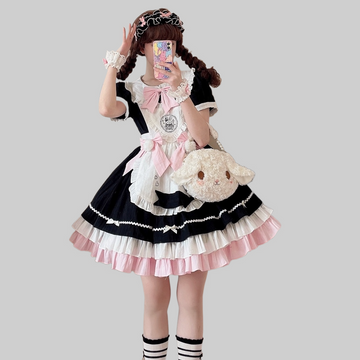 Kawaii Sweet Black Lolita Maid Dress