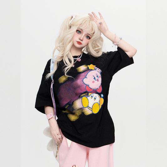 Kawaii Sweet Style Kirby Printed T-shirt