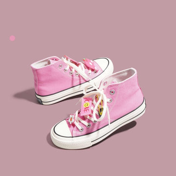 Kawaii ins Style Pink High-Top Canvas Shoes